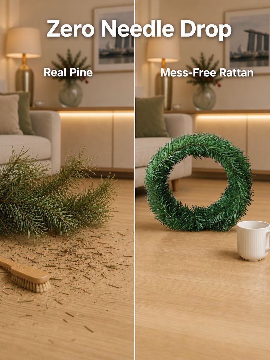 Christmas rattan decorations