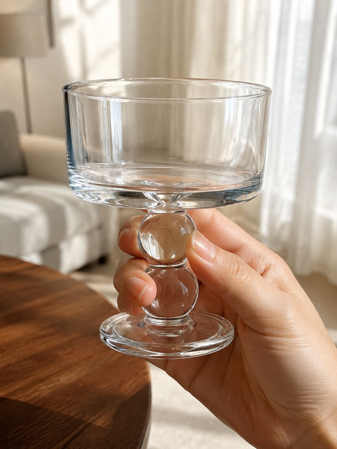 Vajilla estilo retro: copa con pie para postres y gelatinas