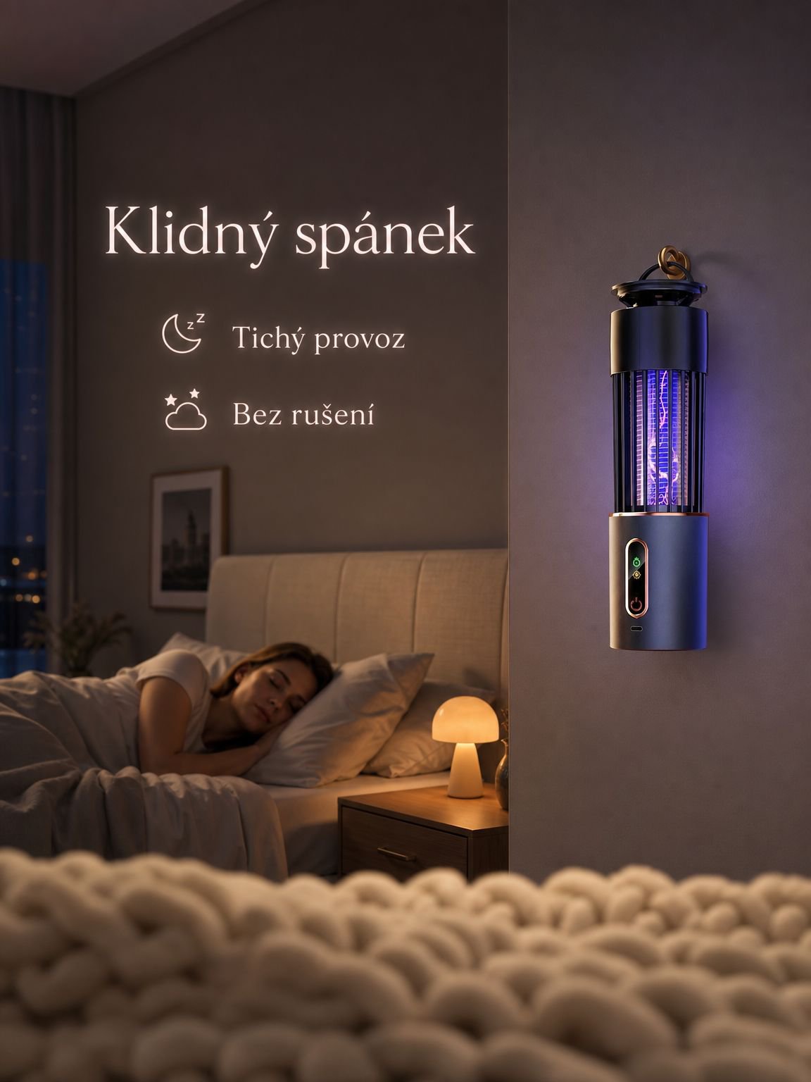 Ultrafialová elektrická lampa na hubení komárů