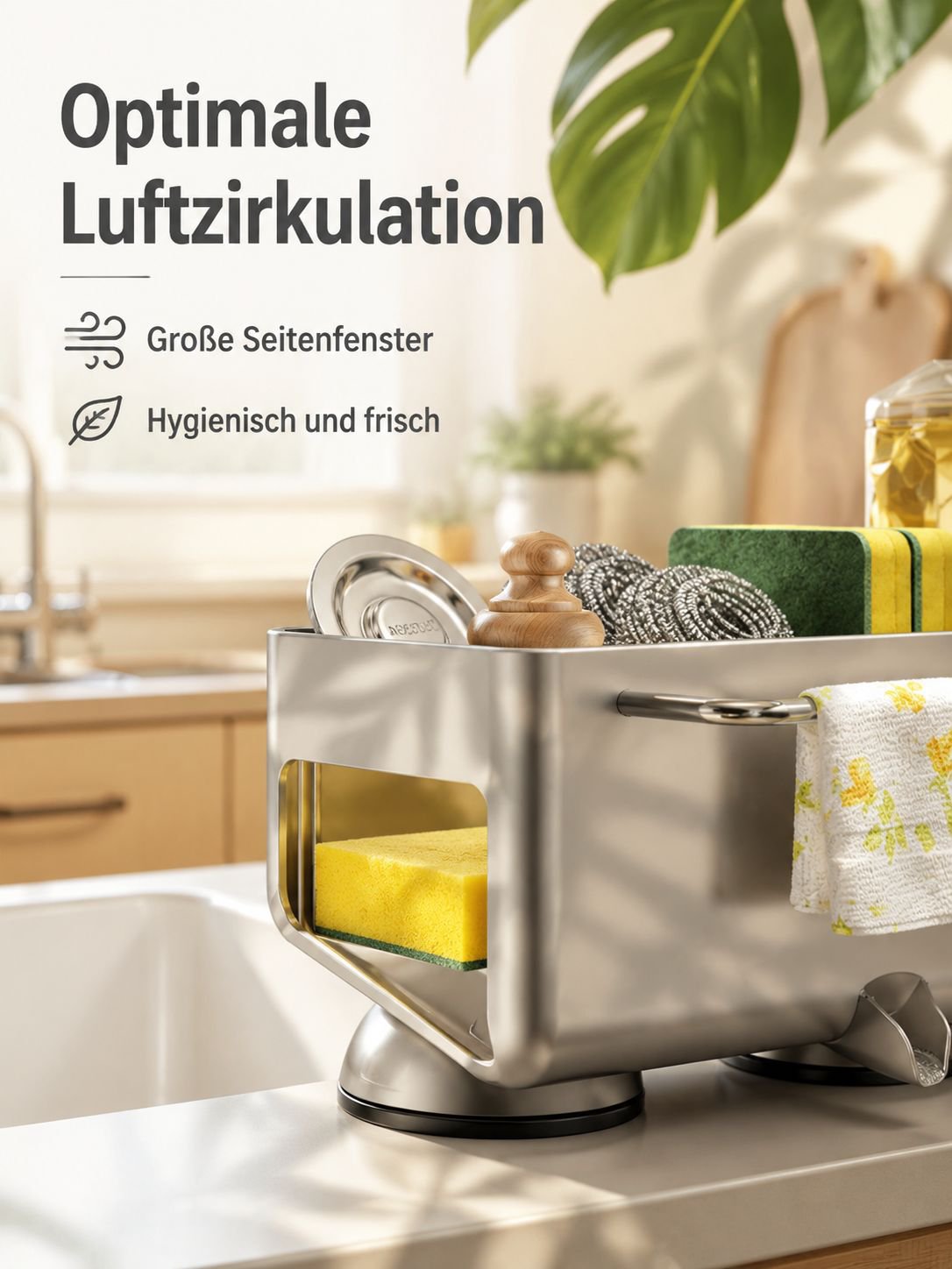 Küchen Organizer für Spültücher und Schwämme