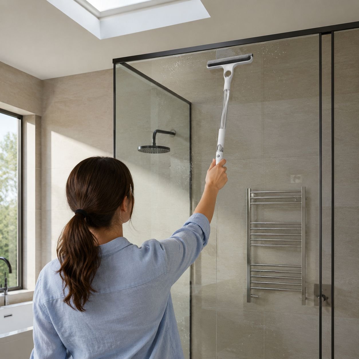 Botella de spray recargable acoplada a la mopa limpiadora