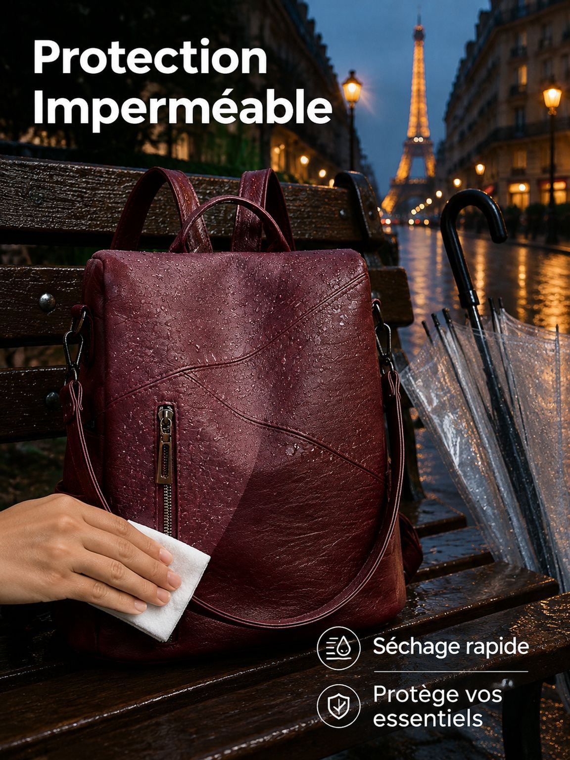 Sac à dos en PU, tendance et élégance