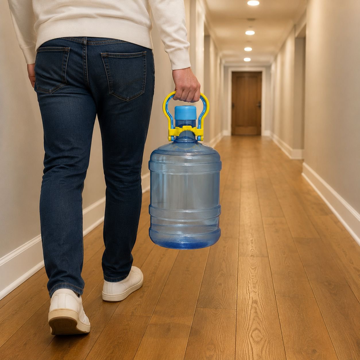 Universal fit plastic handle for bottles