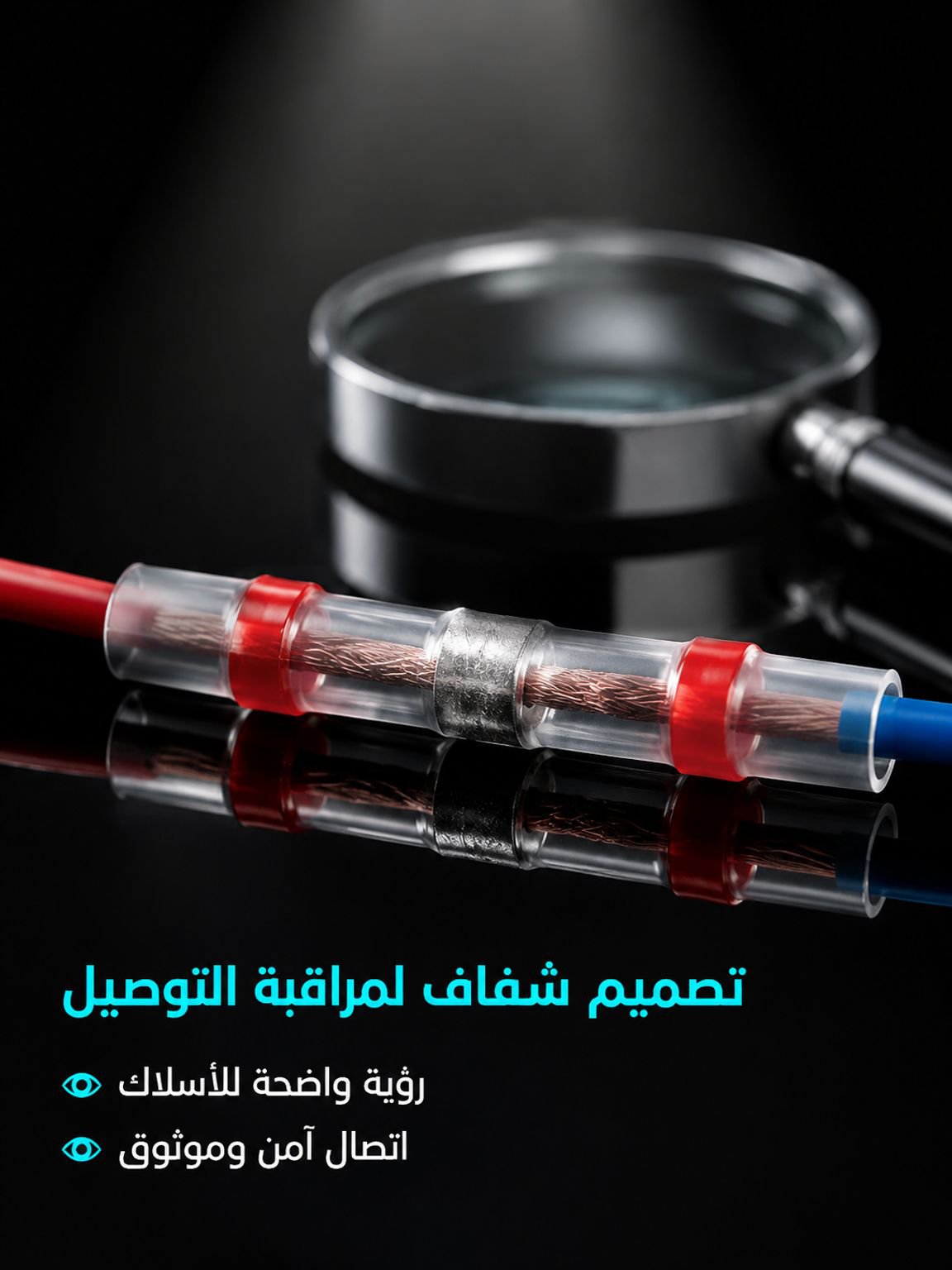 موصلات لحام حراري مزودة بأنابيب انكماش حراري، تتحمل درجات حرارة تصل إلى 125°م