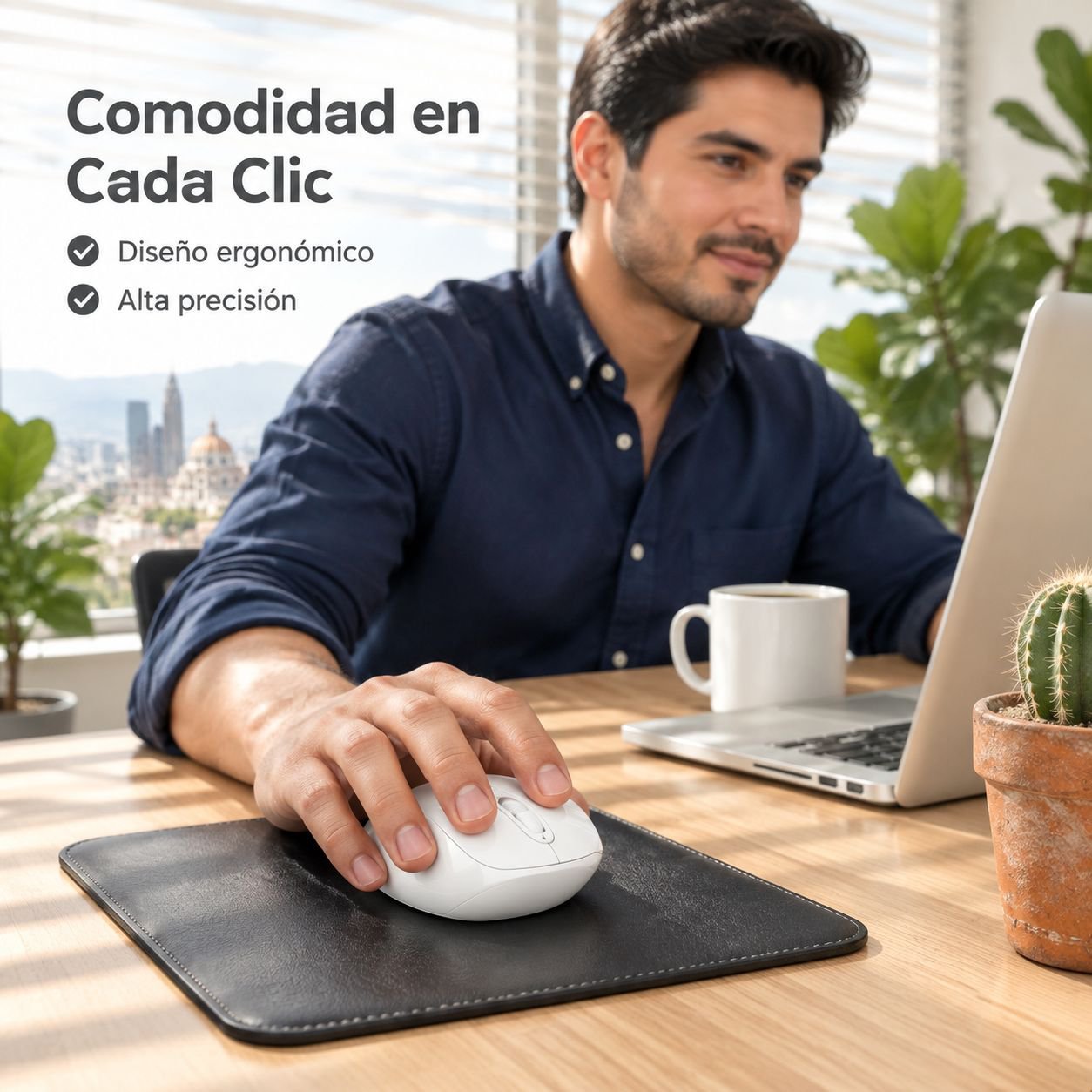Ratón Bluetooth inalámbrico de modo dual recargable