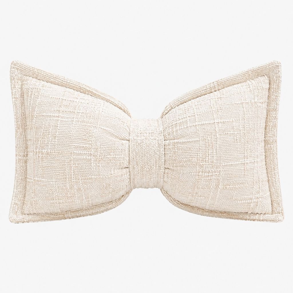 Almohada decorativa con lazo de chenilla