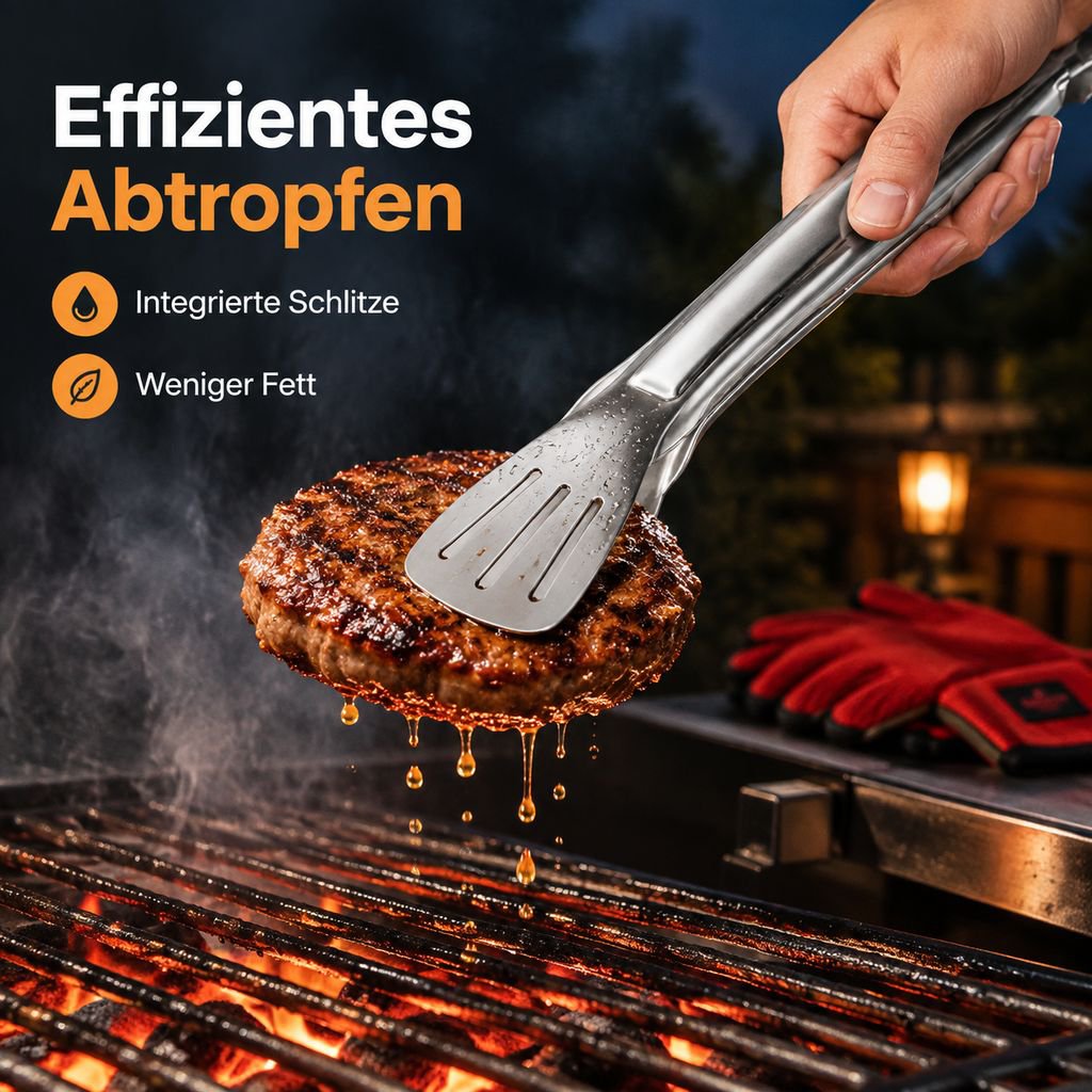 Edelstahl Grillzange & Servierzange Multifunktionale Steakzange Küchenzange