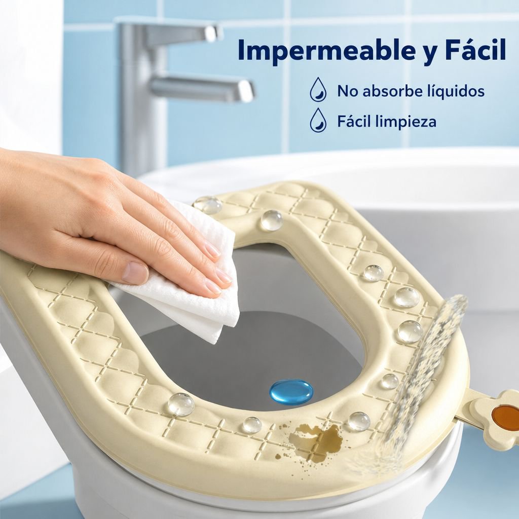 Cojín de inodoro aromático, grueso, impermeable, lavable, con mango, apto para todo el año