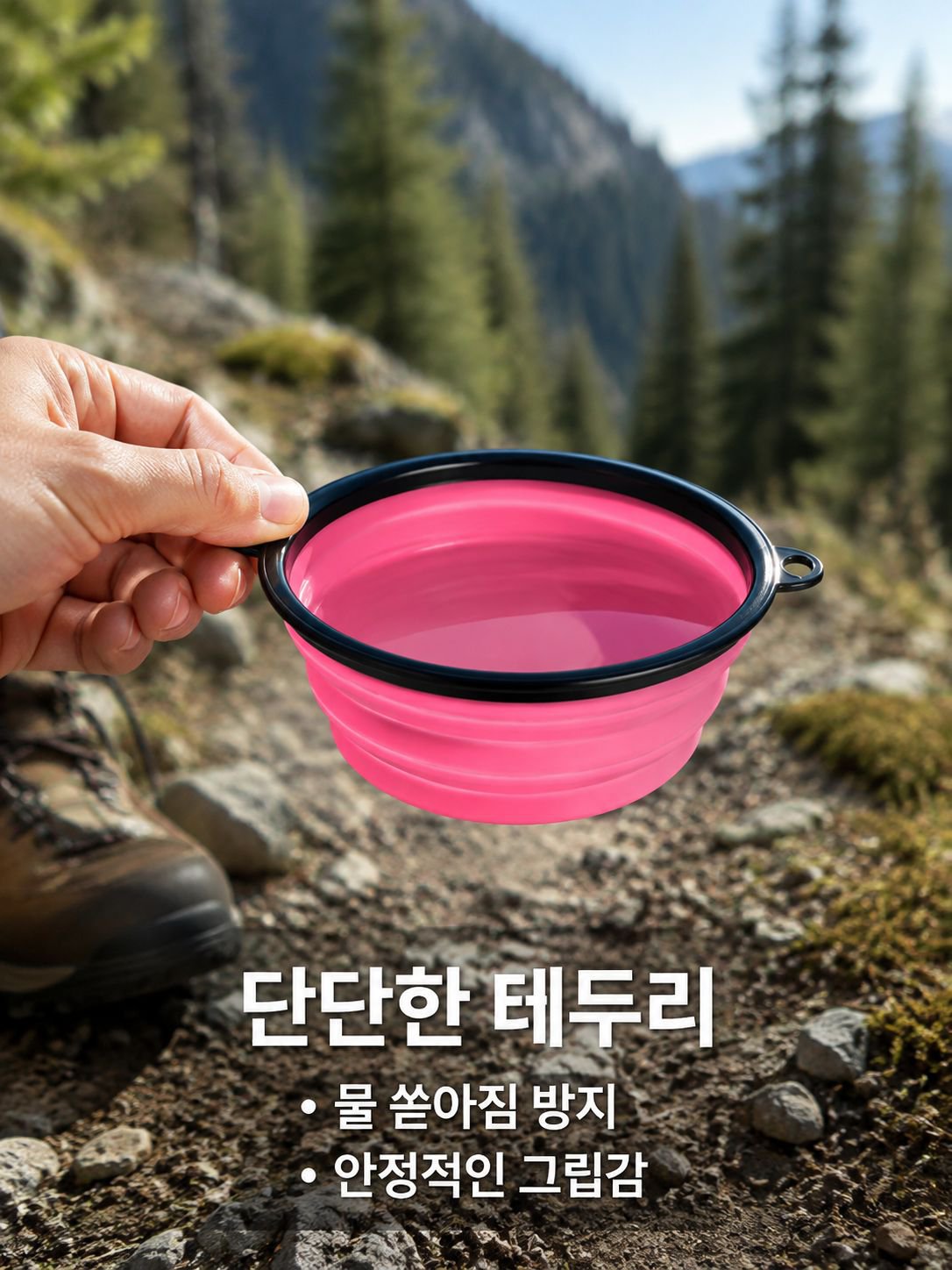 펫 접이식 실리콘 그릇
