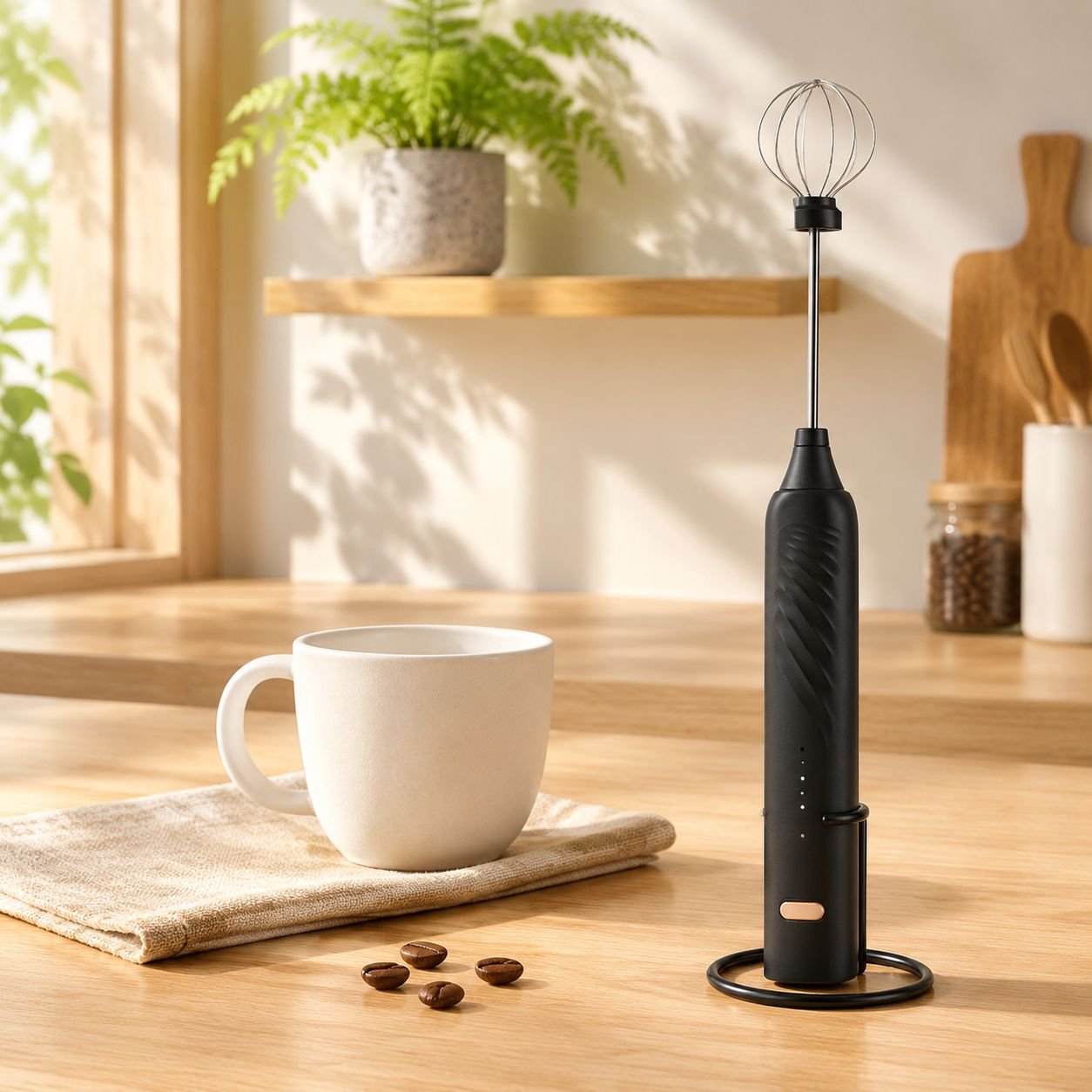 電動コーヒーミルク泡立て器