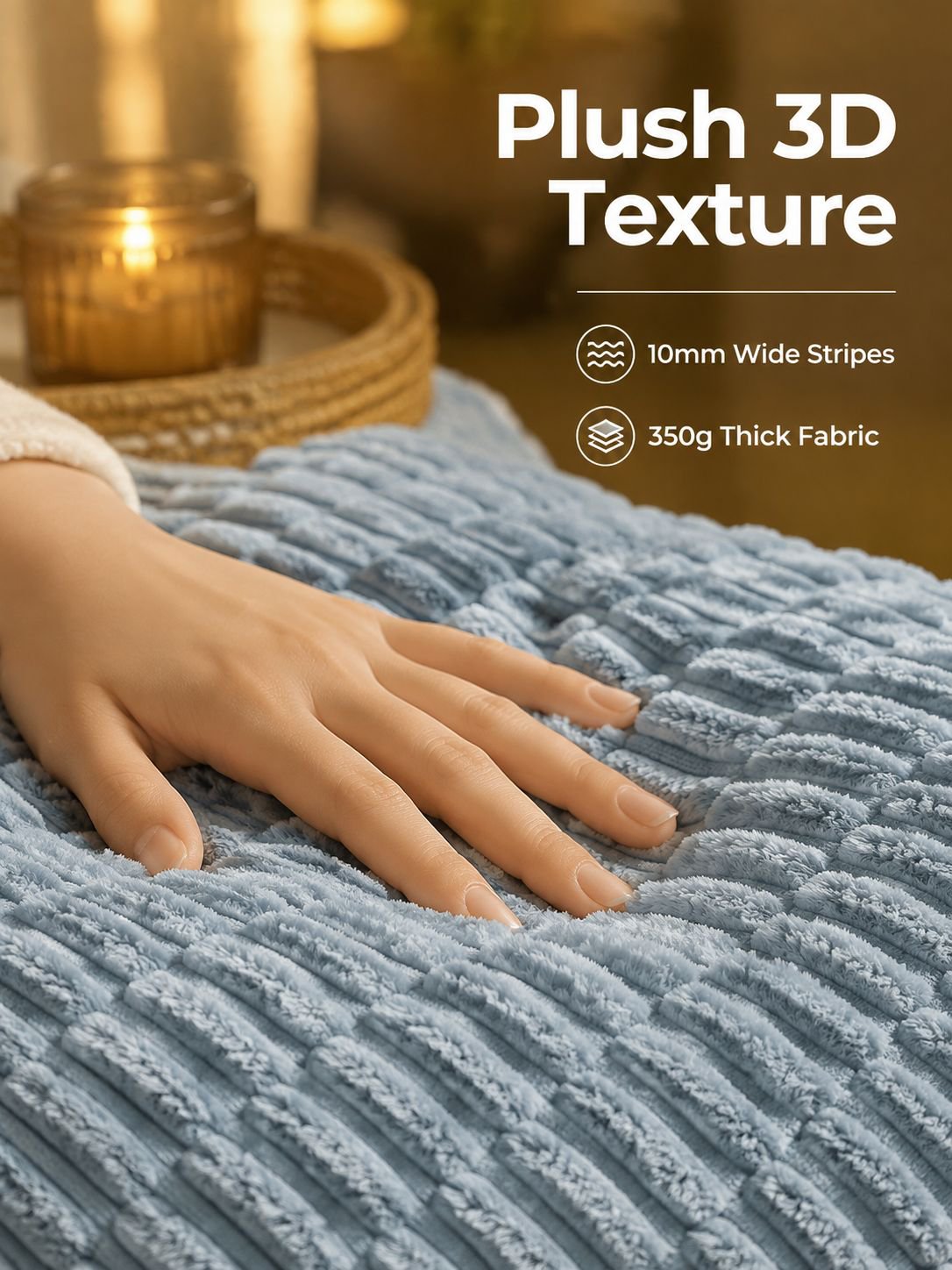 Home Corduroy Sofa Pillow Cover