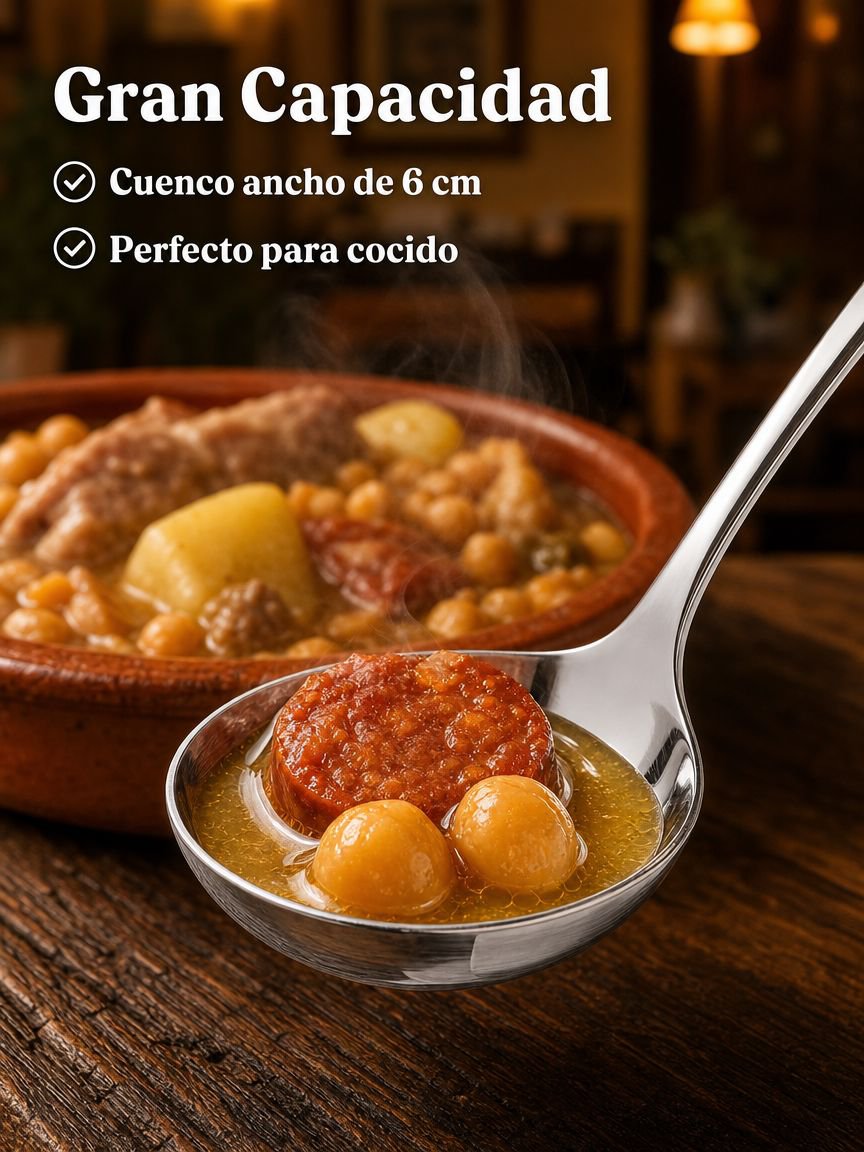 Cuchara de sopa de acero inoxidable
