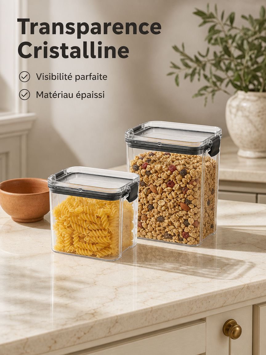 Boîte de conservation multifonction pour friandises et céréales