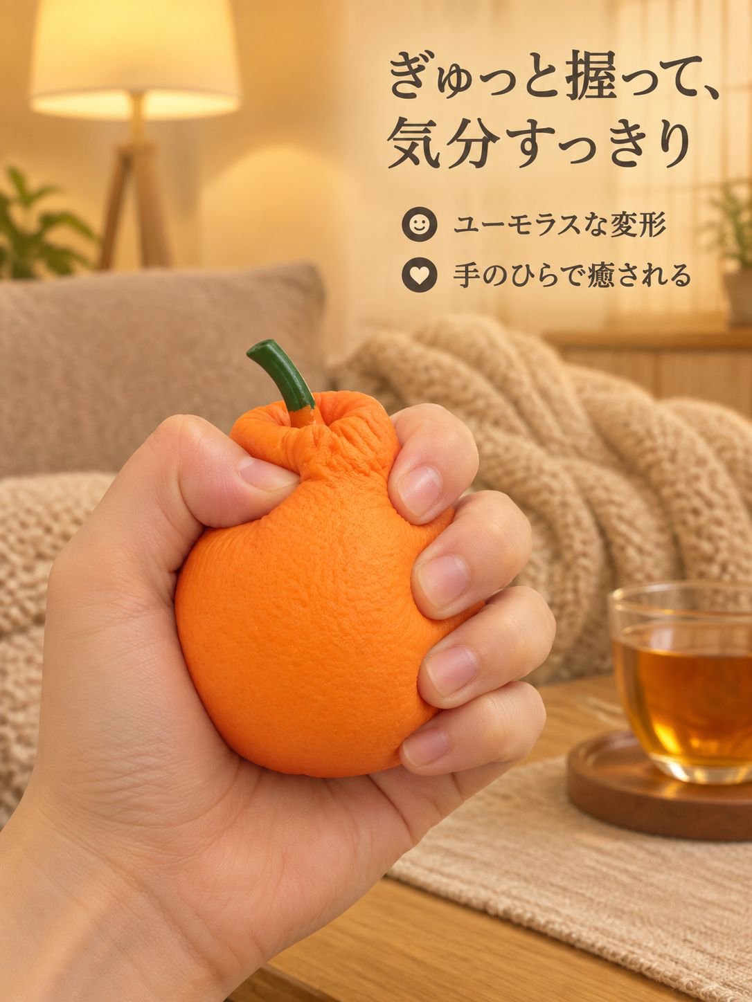醜いオレンジ色のスクイーズ