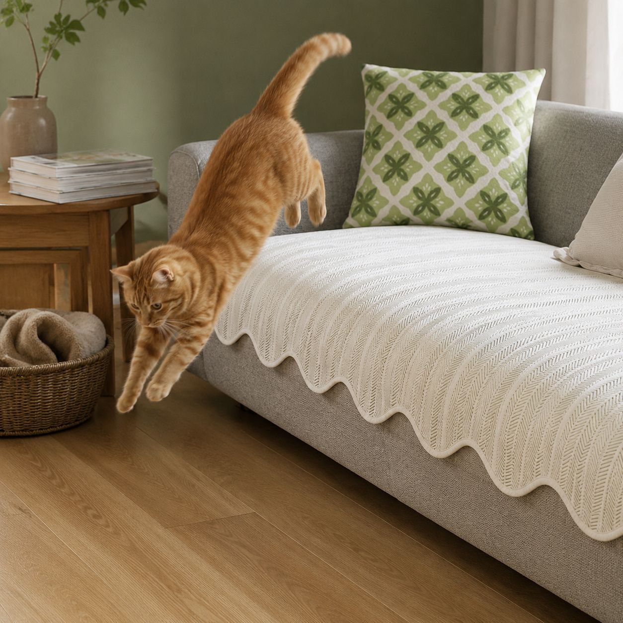 Coussins de canapé de luxe en forme de haricot antidérapants