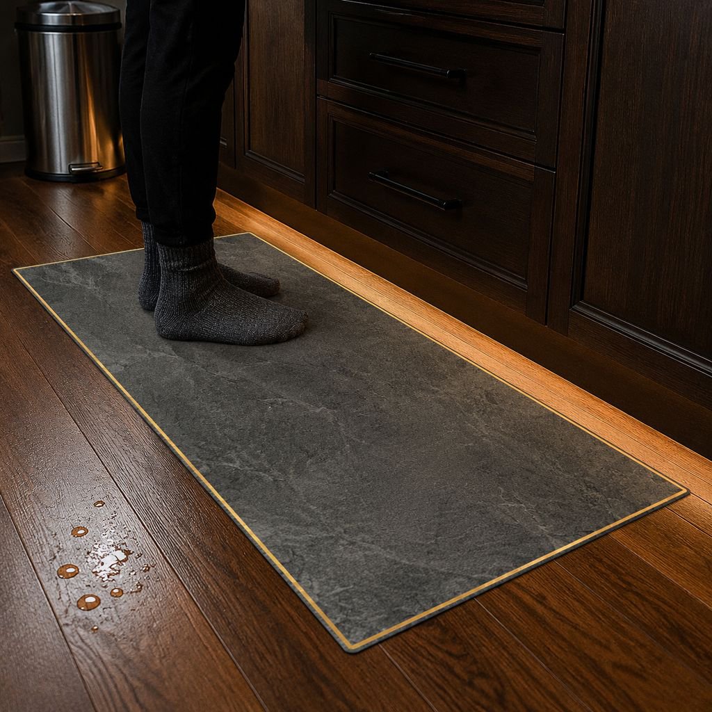 Oil and Stain Resistant Diatomaceous Earth Kitchen Rug