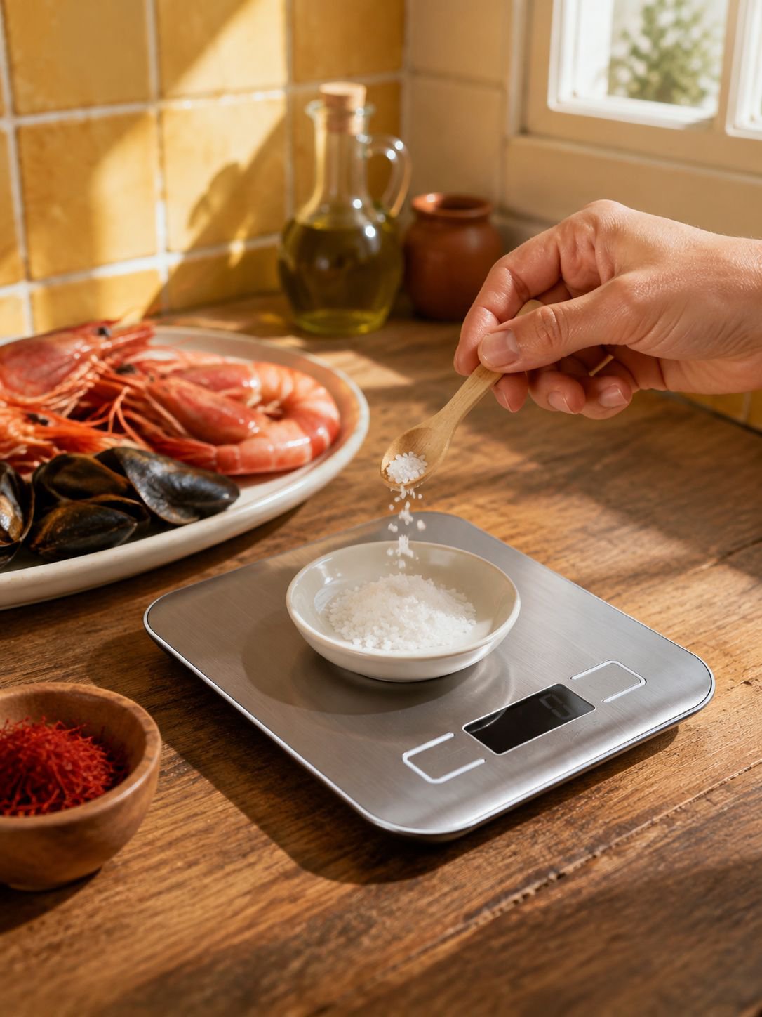 Báscula de cocina con gran capacidad para alimentos saludables