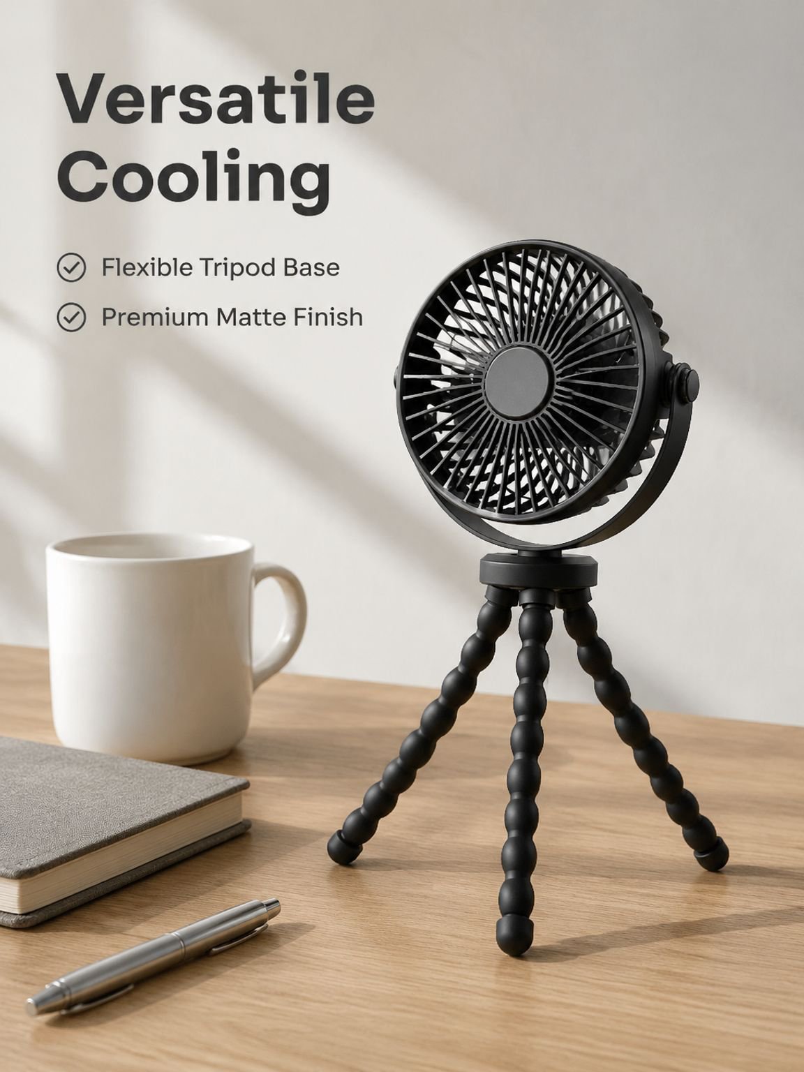 Desktop Fan Long Life Universal Octopus Fan Lasts All Day Portable Outdoor Wind Mute