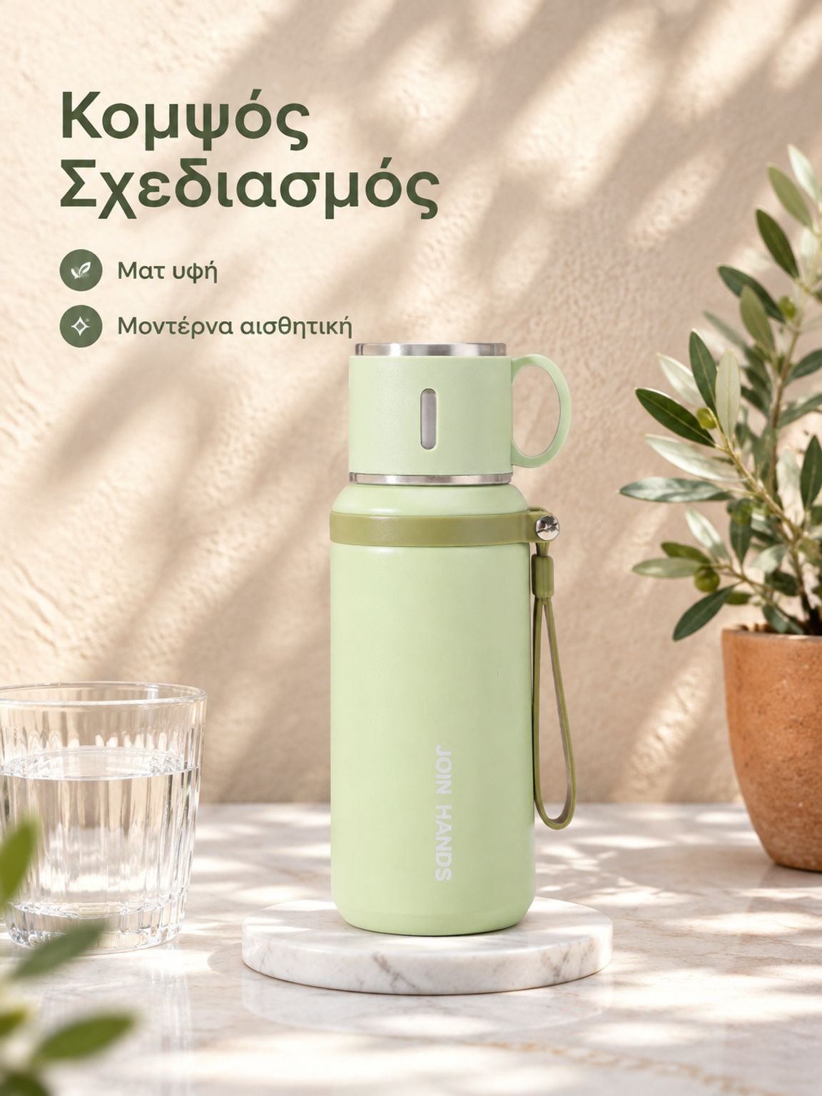 Αποσπώμενο φλιτζάνι από ατσάλι 316 με μακρά διατήρηση θερμότητας