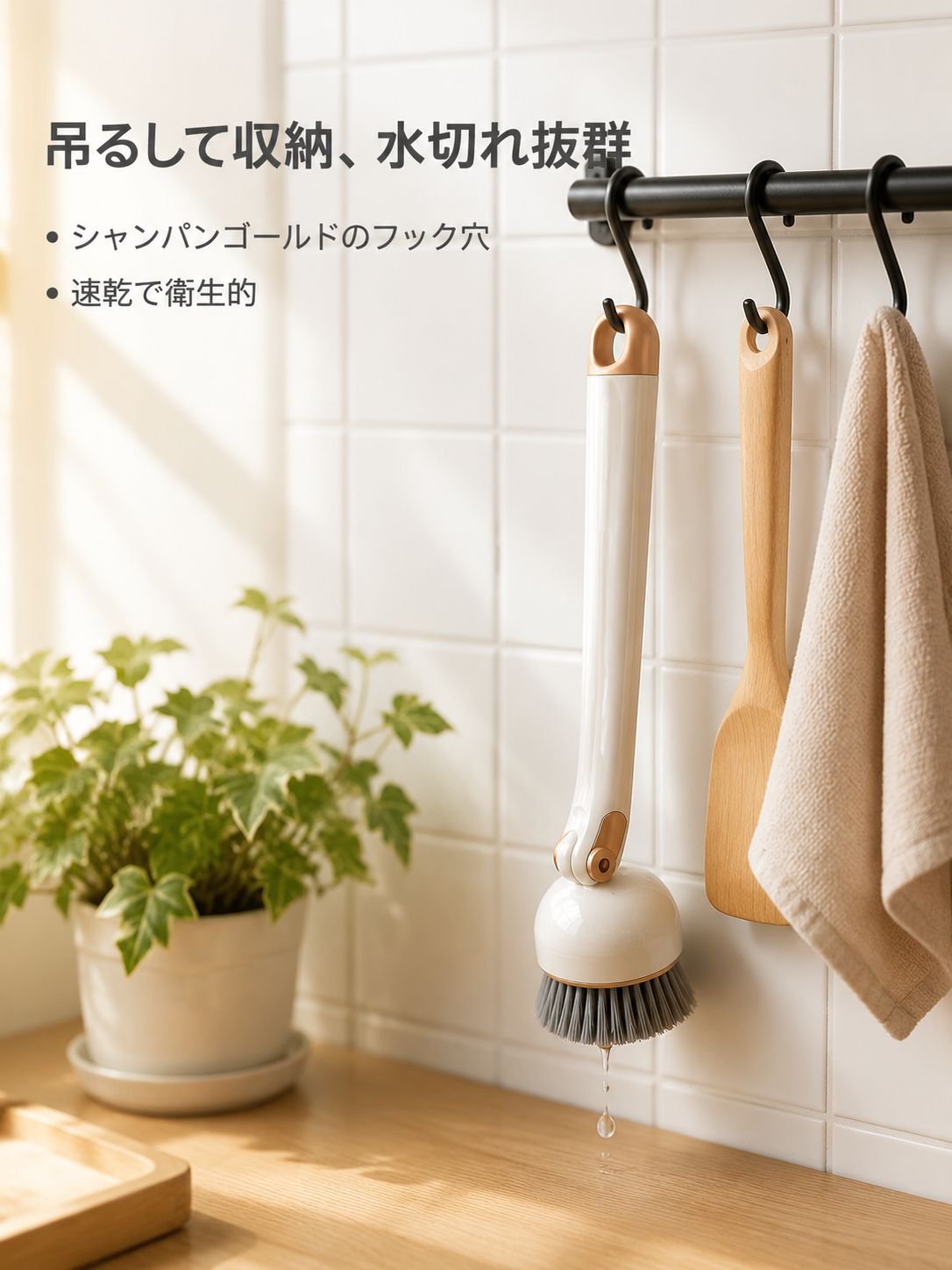 手を傷めず油汚れ防止クリーニングブラシ