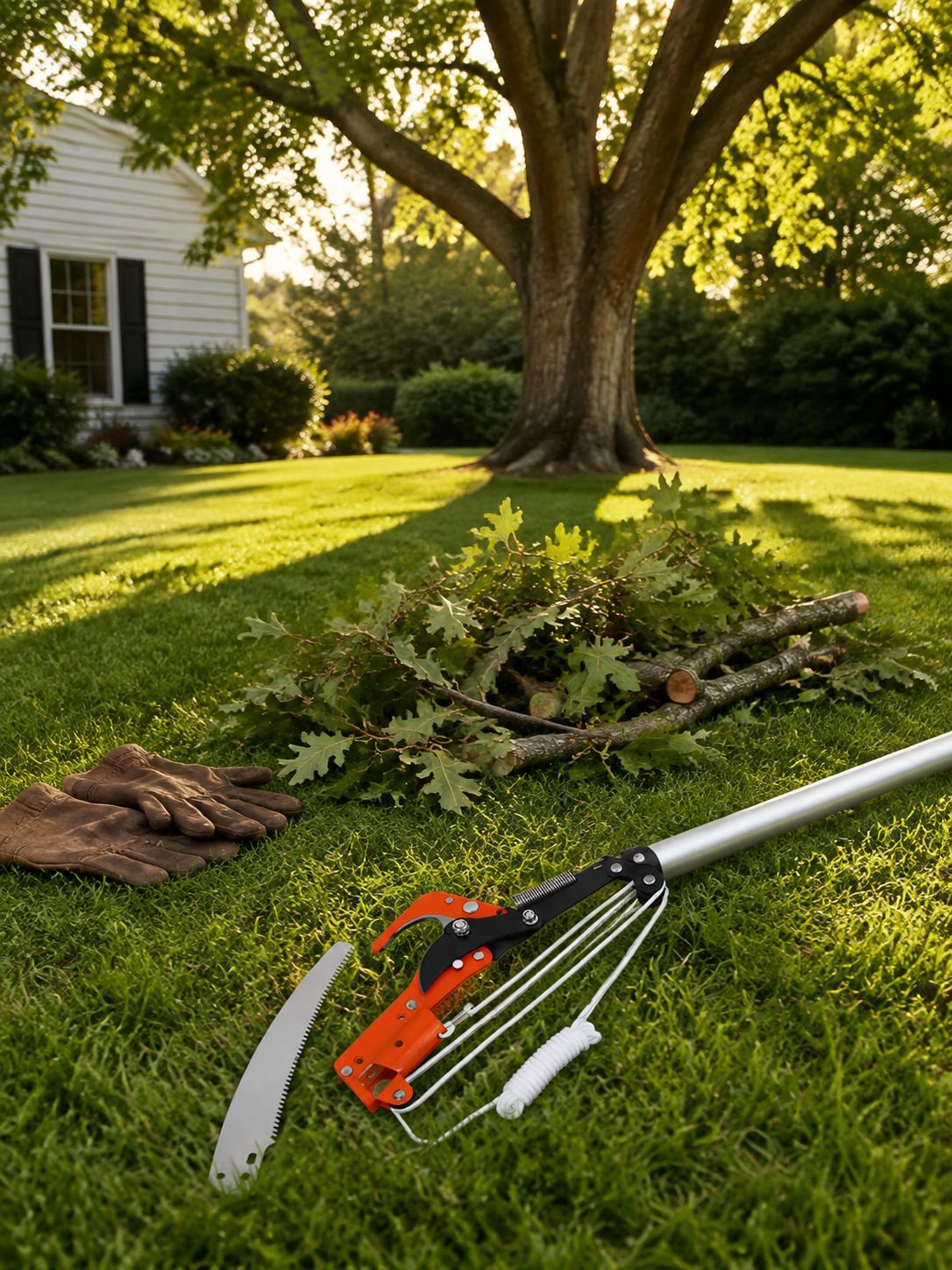 Heavy-duty garden pruner with saw for efficient trimming