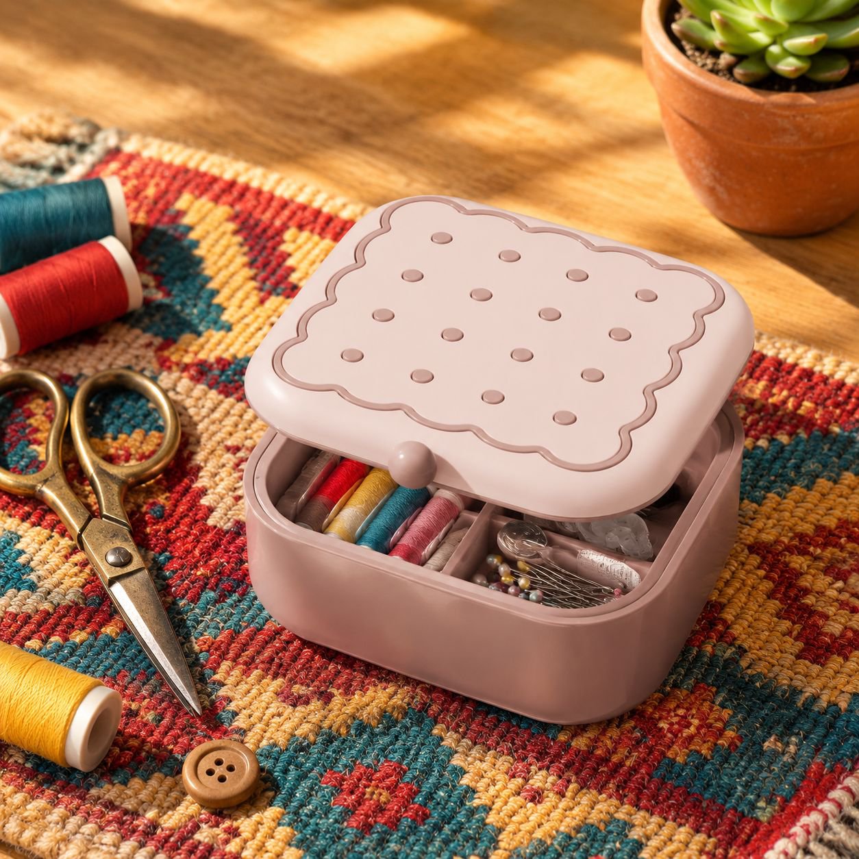Kit de costura con organizador magnético