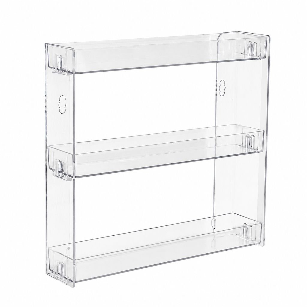 Punch-Free Acrylic Figurine Display and Storage Shelf for Bathroom