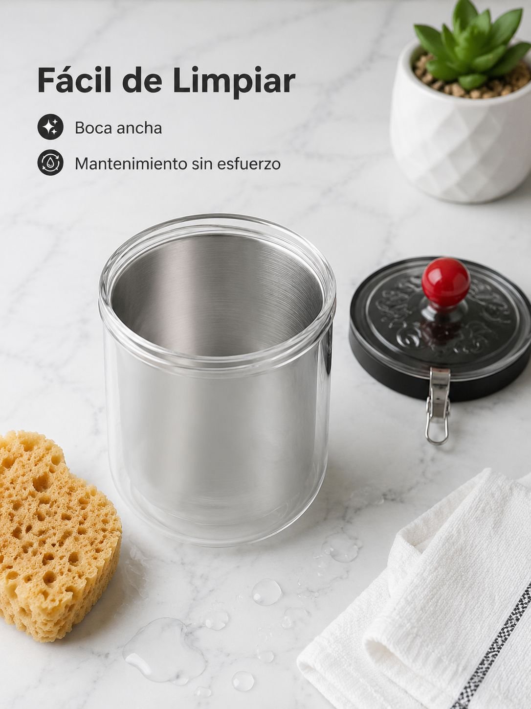 Recipiente con cierre hermético para café