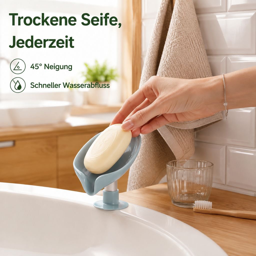 Haushalt Seifenablage mit Lotusblatt-Design