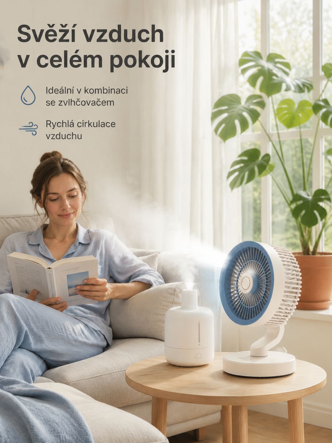 USB ventilátor pro cirkulaci vzduchu