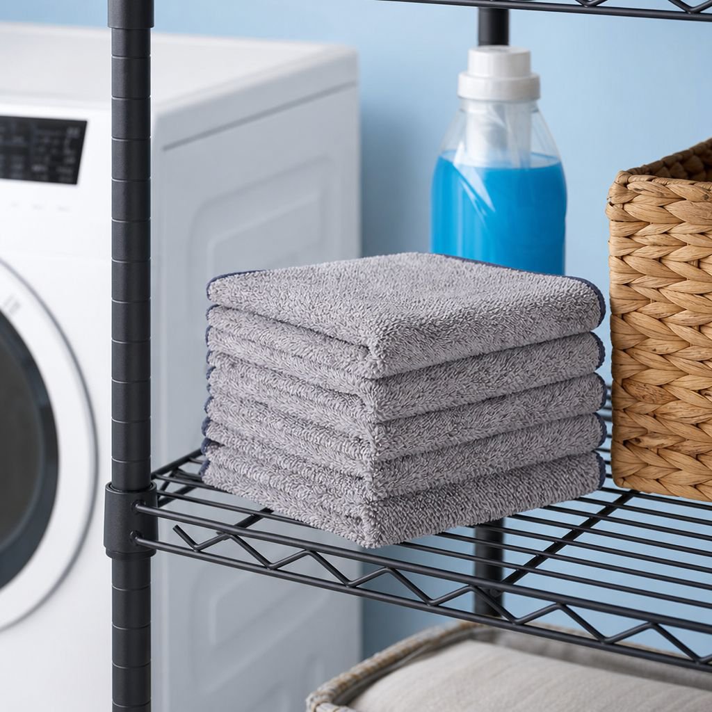 Anti-bacterial bamboo charcoal dish towel wiping glass