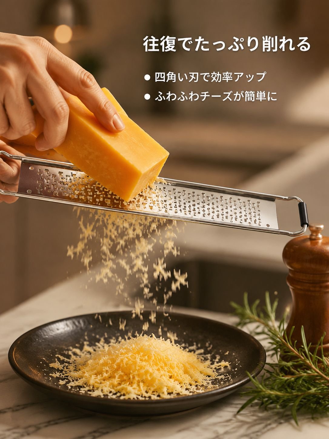 多用途チーズスライサー＆おろし器