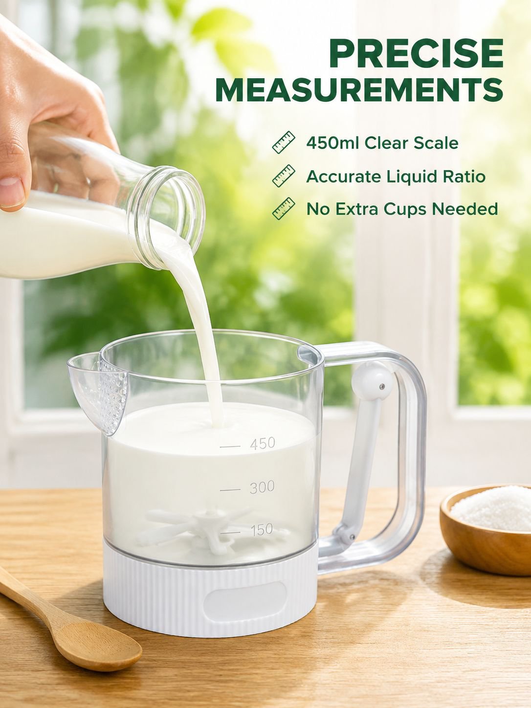 Semi-automatic egg beater