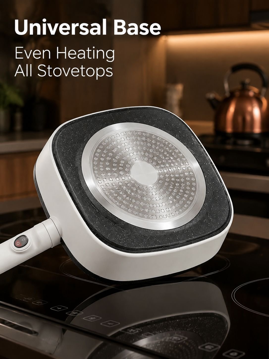 Four-hole non-stick frying pan