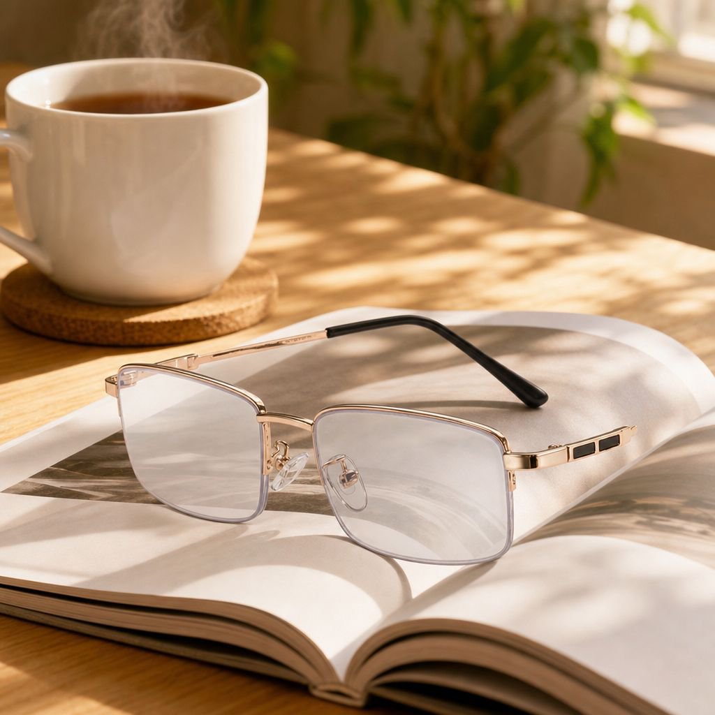 Comfortable memory titanium eyewear for daily use
