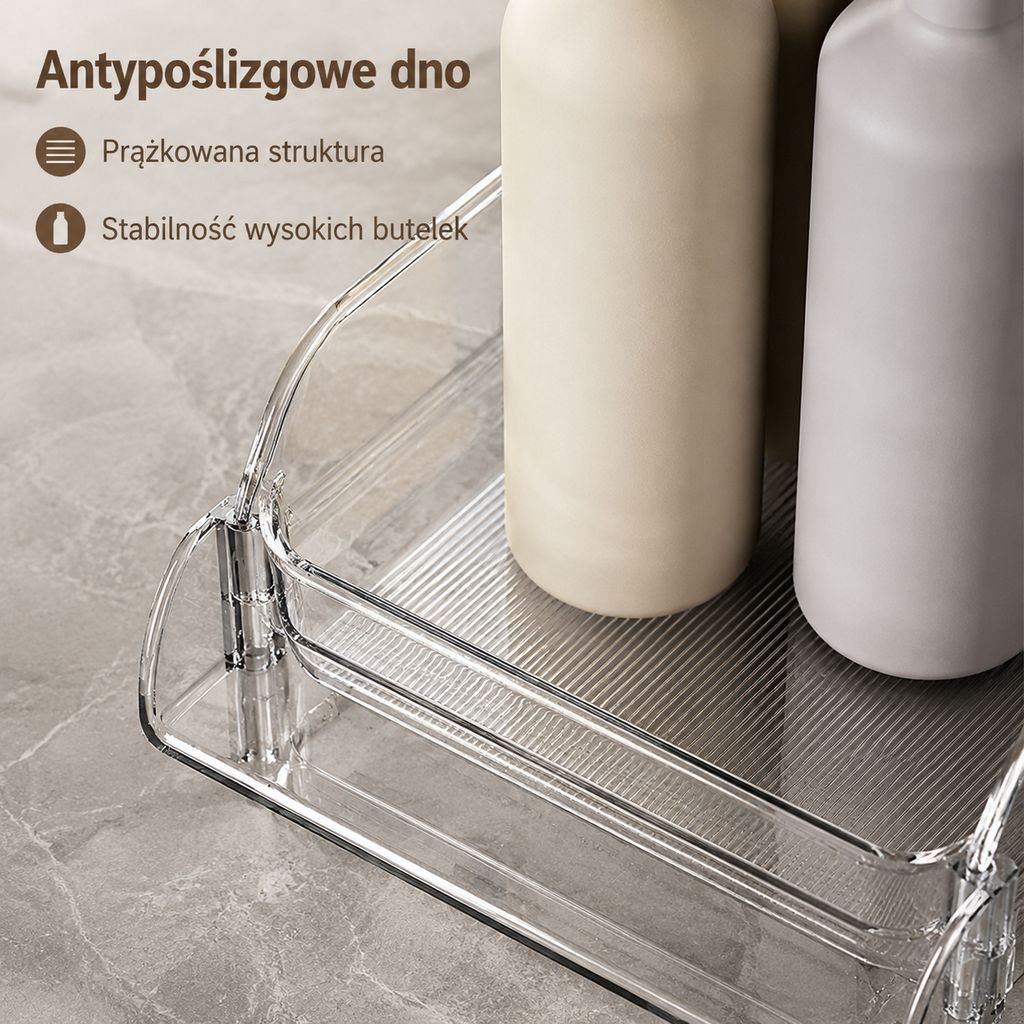 Dwupoziomowy uchwyt na kubki do szuflady na blat kuchenny