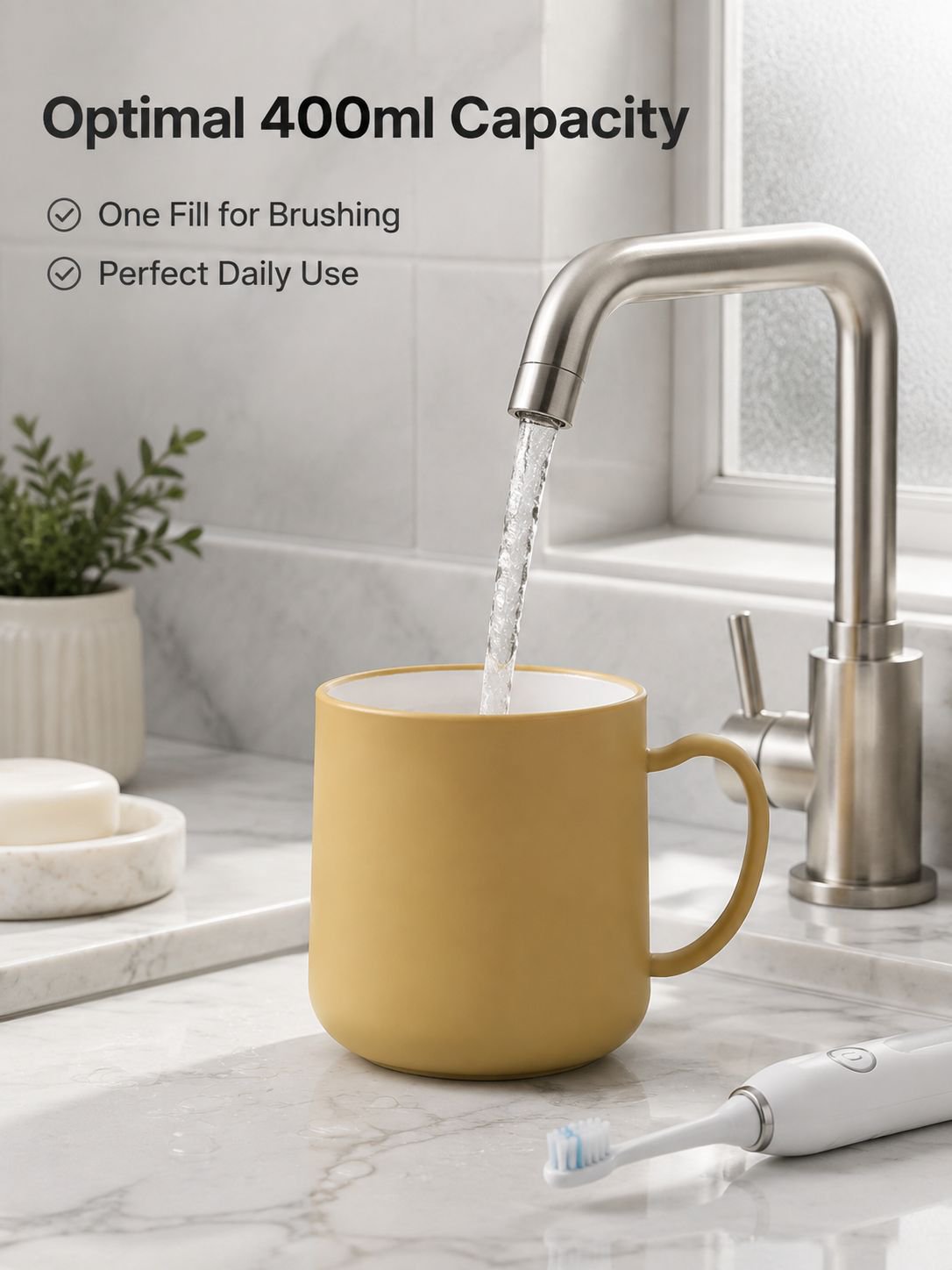 Thick, simple and fashionable mouthwash cup