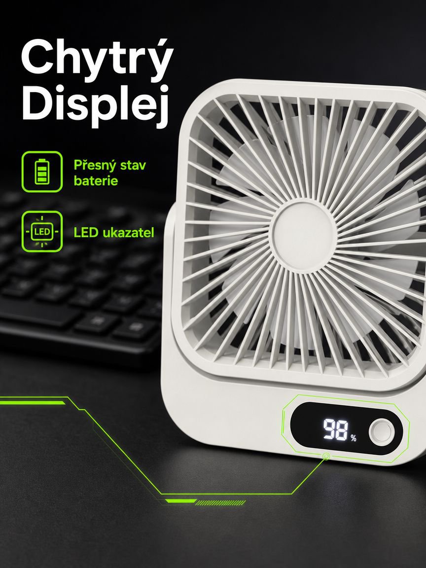 Ultralehký přenosný klimatizační ventilátor