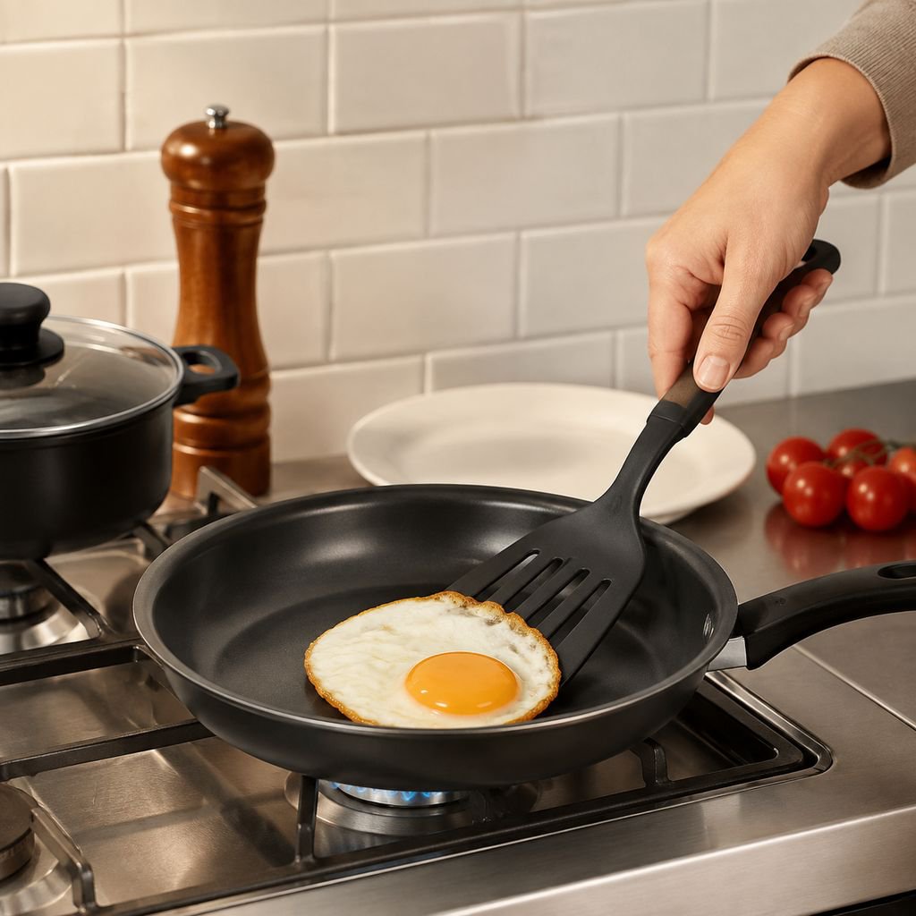 Hot selling 12-piece cookware set with spatula, non-stick soup pot, milk pot, frying pan, Maifan sto