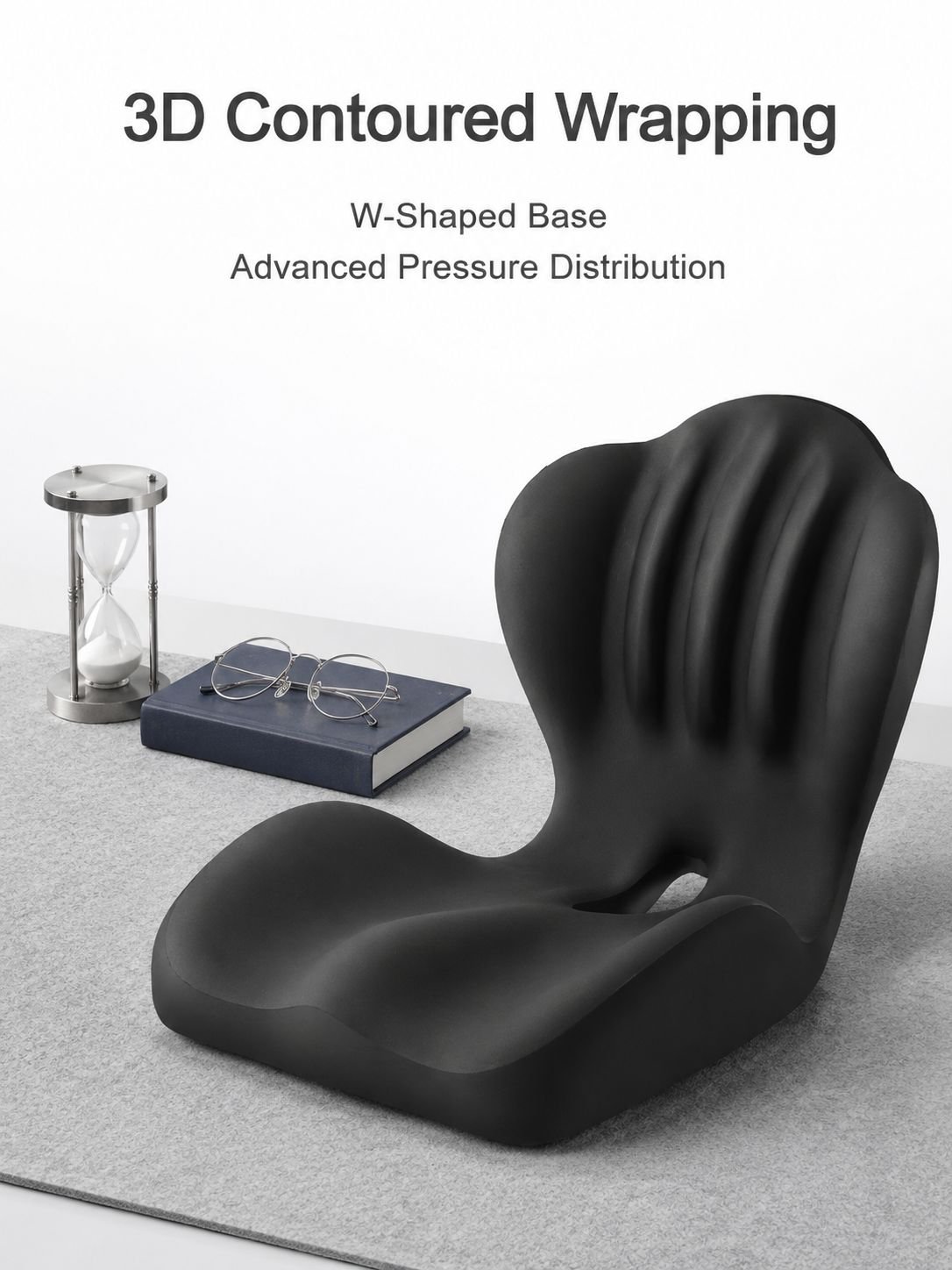 Memory foam one-piece backrest seat cushion
