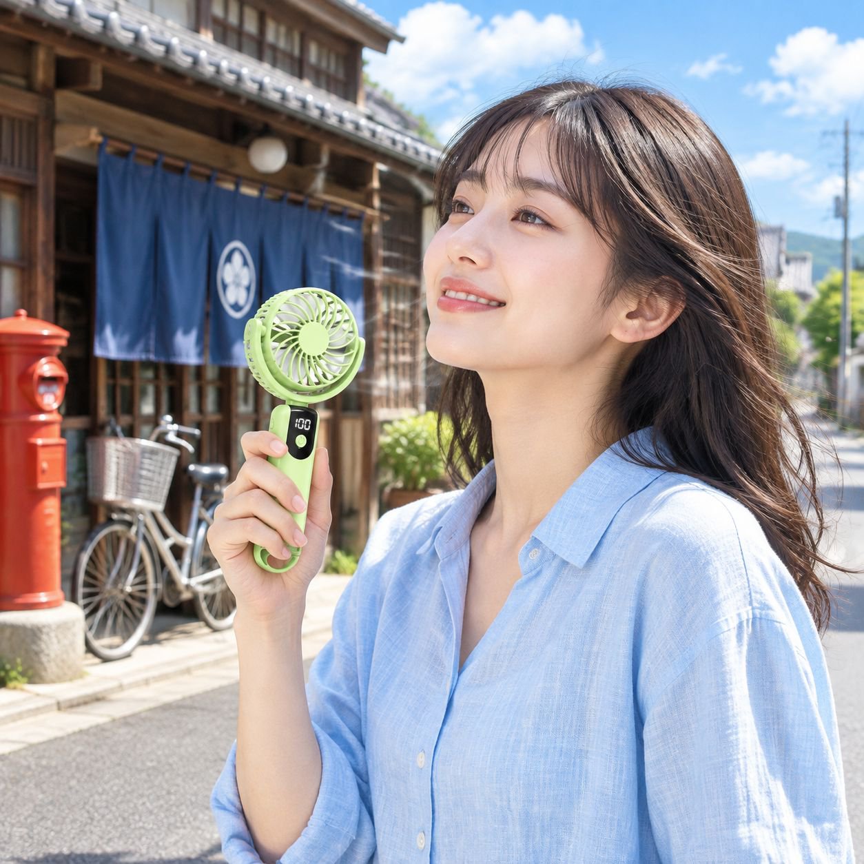 アウトドア用携帯カラビナハンディファン
