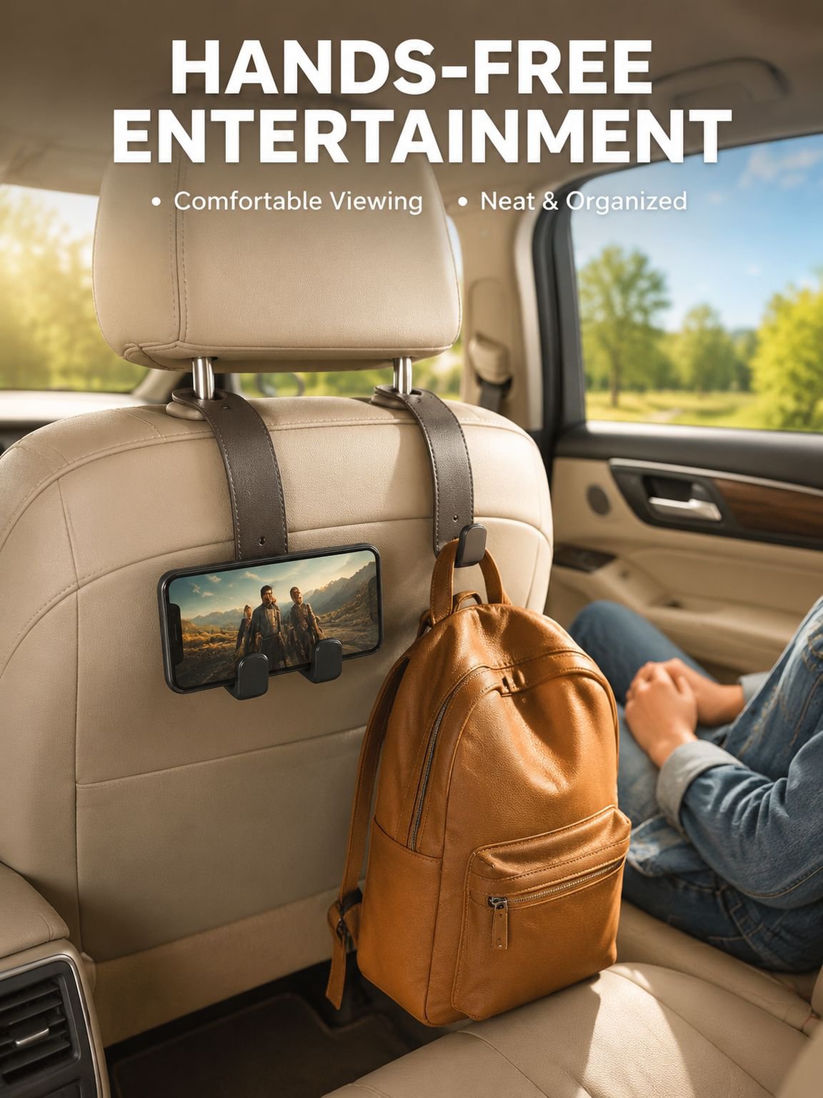 Multi-functional car seat backrest