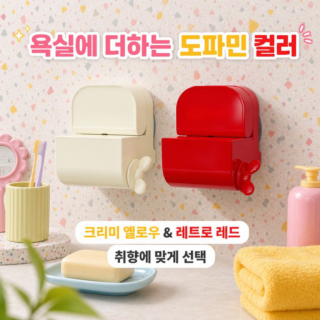 신형 벽걸이 치약 디스펜서 및 치약 정리대