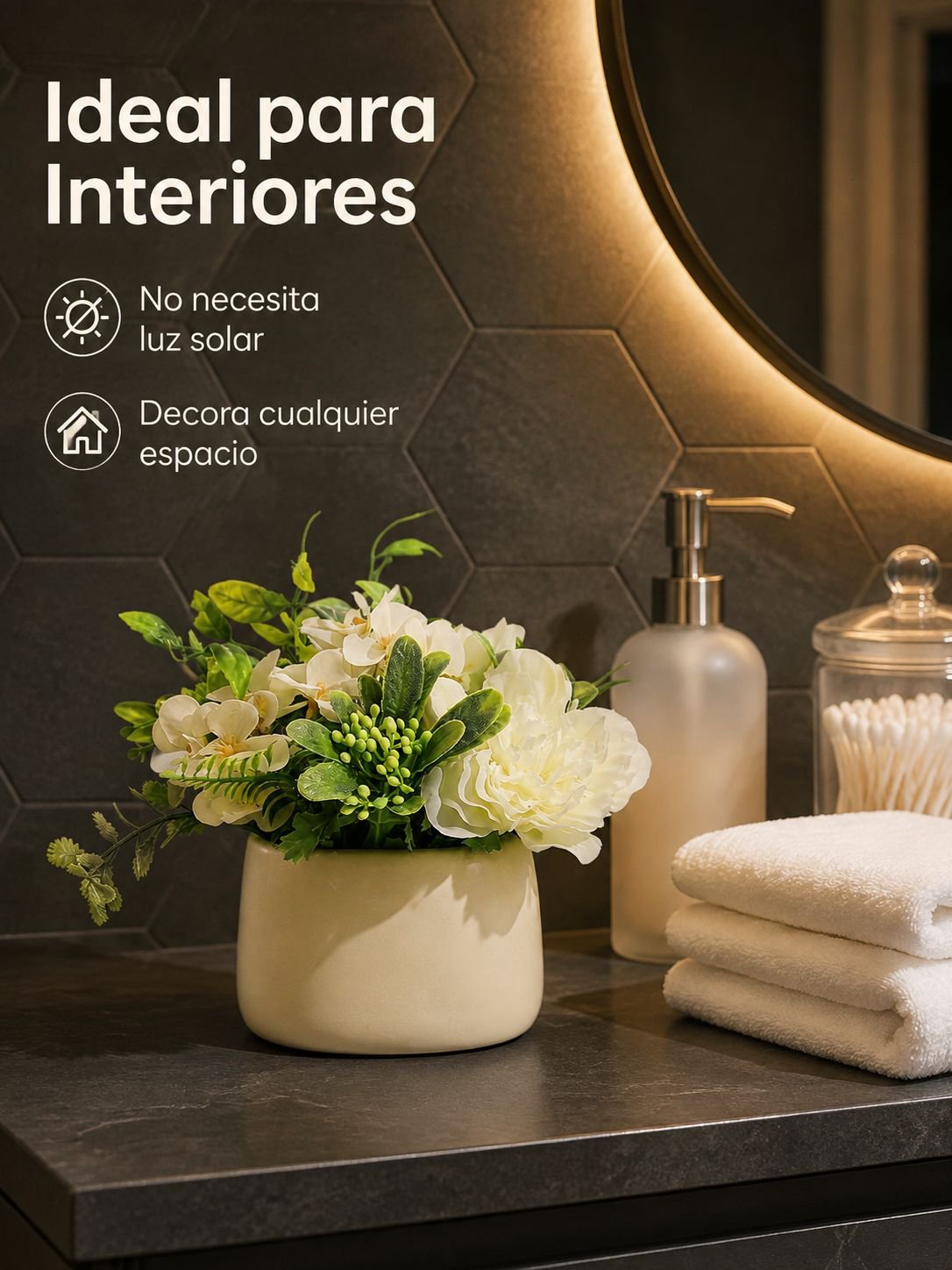 Maceta de cerámica para flores artificiales
