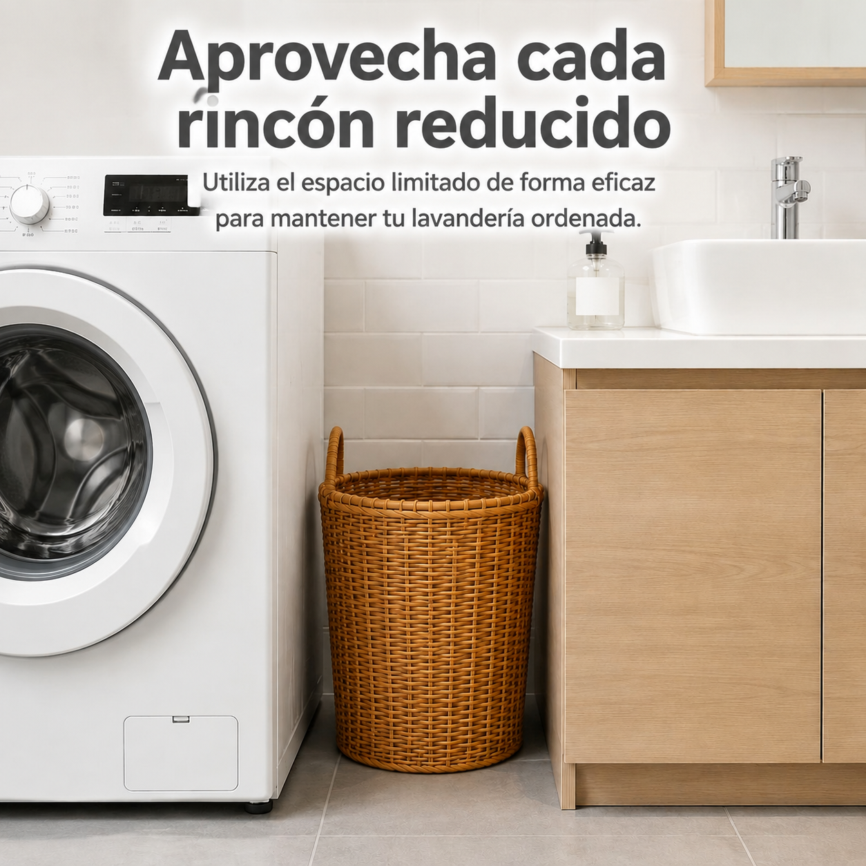 Cesta de lavandería elegante y lujosa