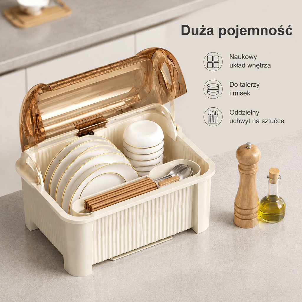 Kuchenny plastikowy organizer na naczynia