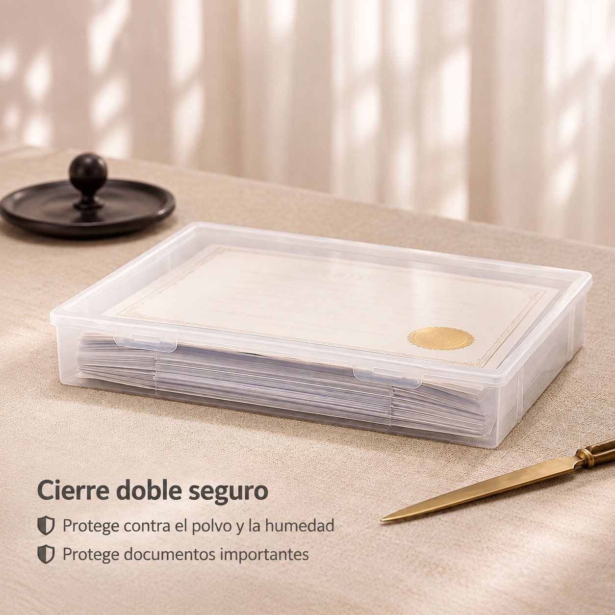 Caja organizadora transparente multifuncional