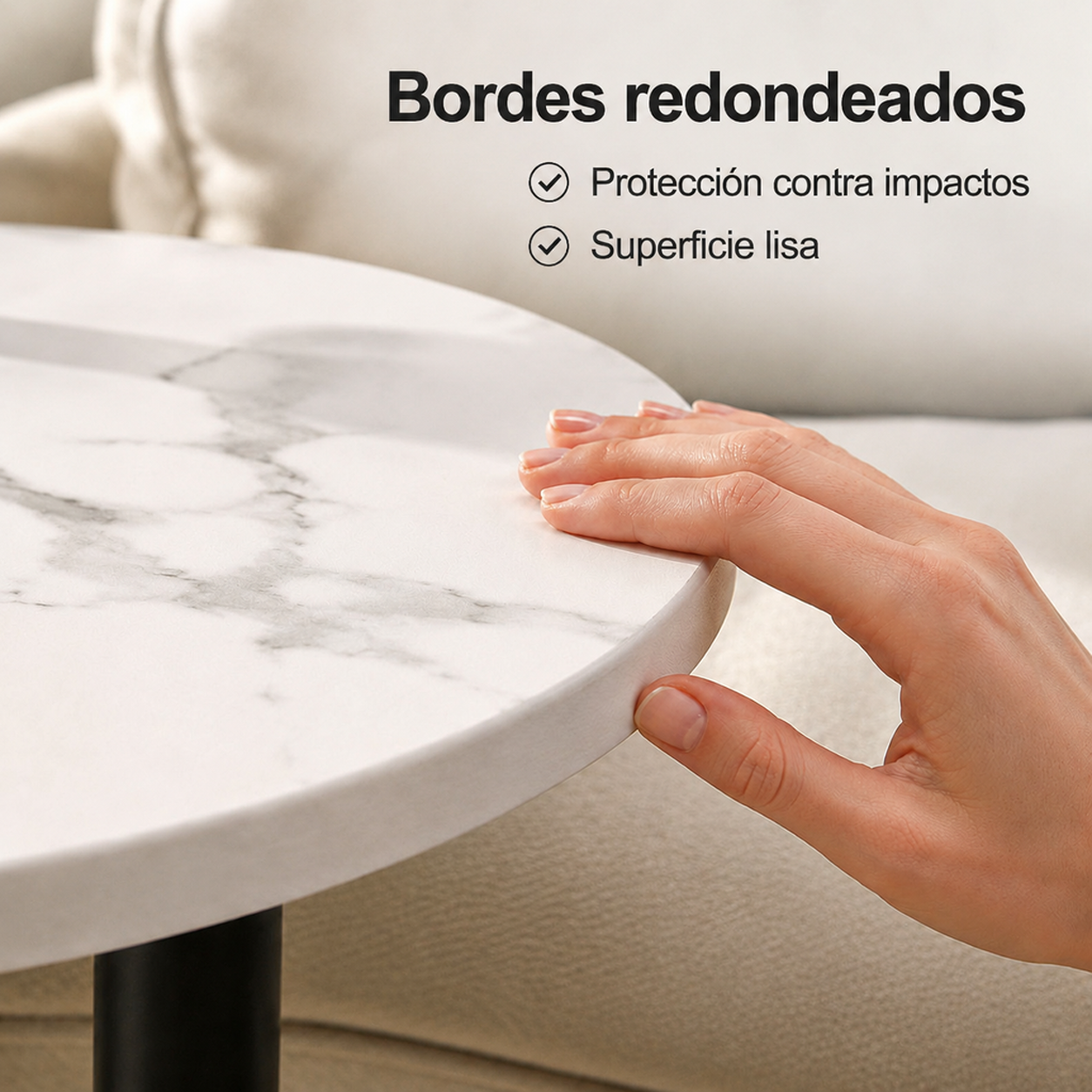 Mesa redonda multifuncional y sencilla, adecuada para sala de estar y dormitorio