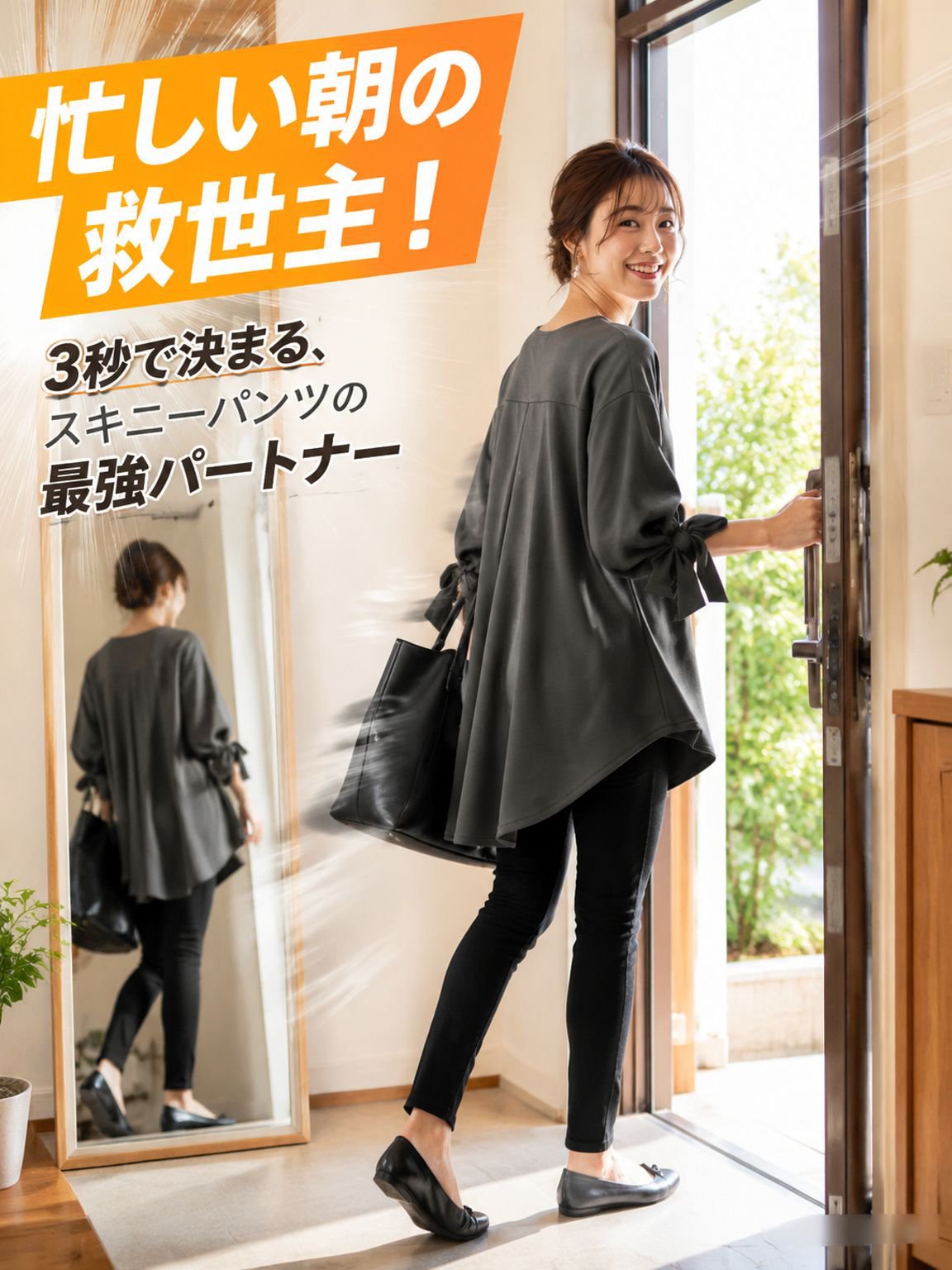 【瞬間、-5kg見え】360°極美シルエット・大人ドレープチュニック