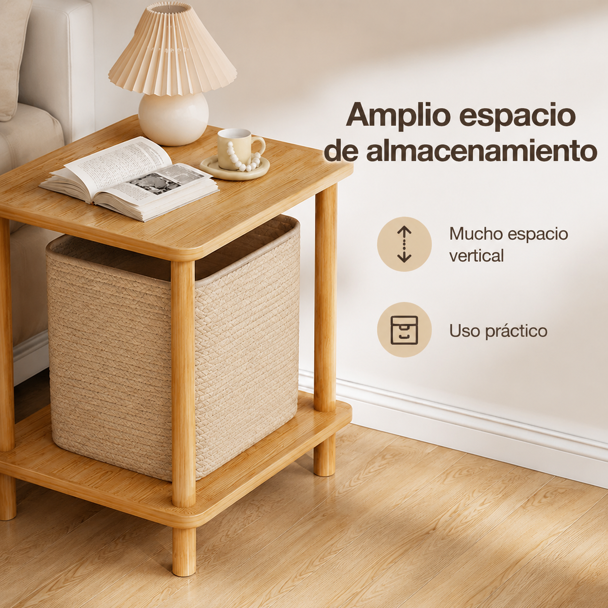 Mesa pequeña/mesa auxiliar móvil/mesa de noche